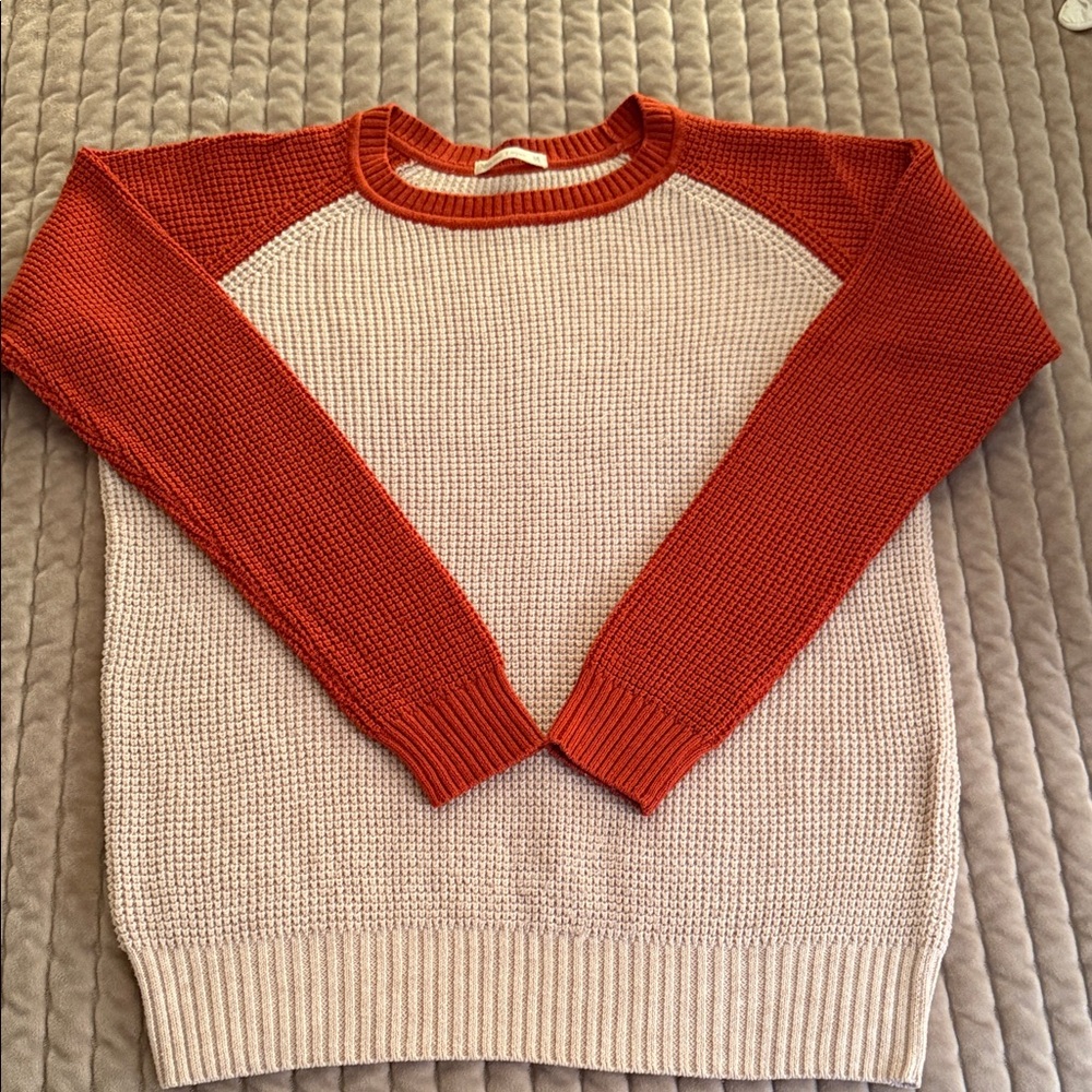 Marine Layer Women's Sweater - Red and Cream
